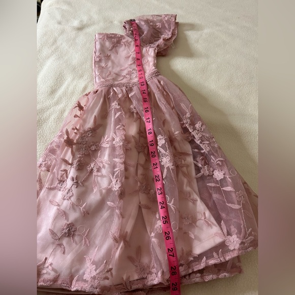 🌸Haute Hippie Pink Floral Embroidered Little girl Dress Size 10 - Picture 10 of 10